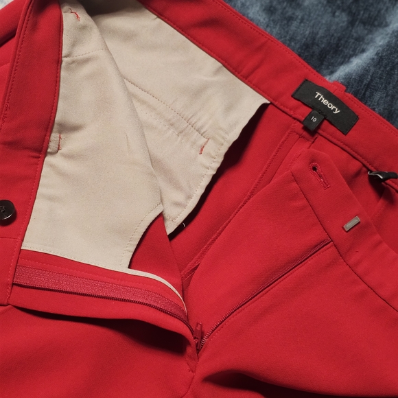 Theory Red Cropped Pants - Picture 12 of 15